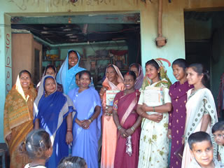 Beneficiaries of the Commonwealth Youth Credit Initiative (CYCI) run by the Commonwealth Youth Programme (CYP) Asia Regional Centre in India, June 2004.