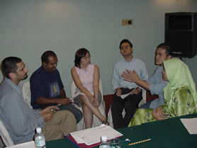 Delegates at the workshop for Youth Ambassadors for Positive Living (YAPL) held in Kuala Lumpur, Malaysia, from 5 to 9 May 2004.